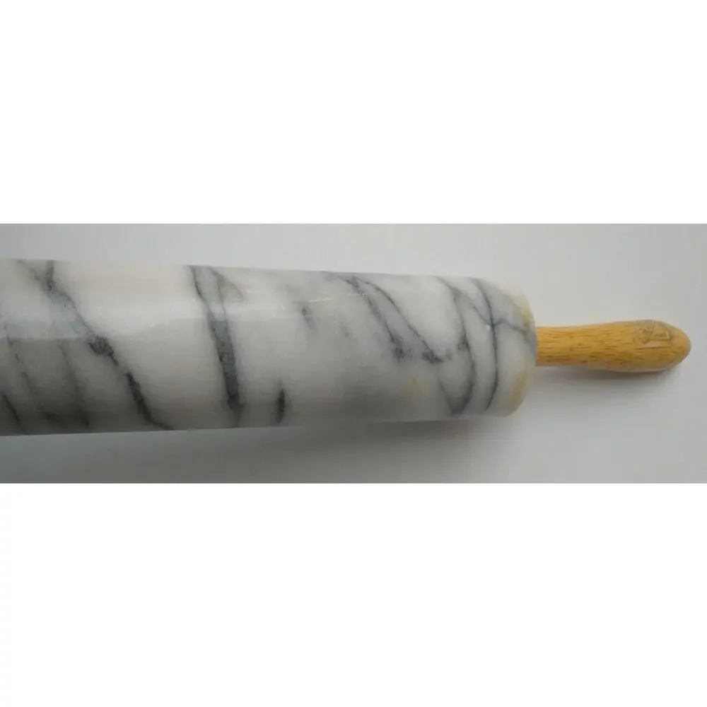 Heavy Marble Rolling Pin With Wooden Handles 18
